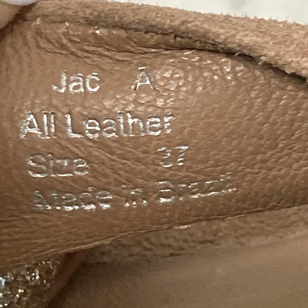 MaxAzria Beige Peep Toe‎ Jac Pump Size 6.5, 37 Made In Brazil All Leather